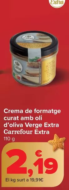 Carrefour Extra - Crema De Queso Curado Con Aceite De Oliva Virgen Extra