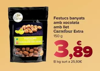 Carrefour Extra - Pistachos Bañados Con Chocolate Con Leche