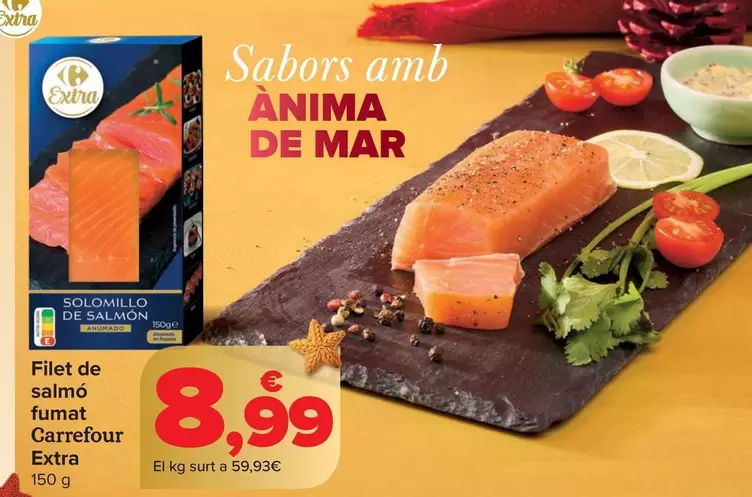 Carrefour Extra - Solomillo De Salmón Ahumado