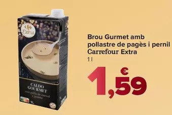 Carrefour Extra - Caldo Gourmet Con Pollo De Corral Y Jamón