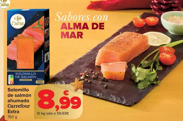 Carrefour Extra - Solomillo De Salmón Ahumado 