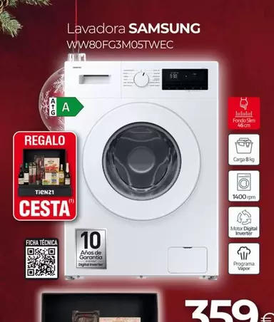 Samsung - Lavadora WW80FG3M05TWEC 