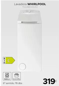 Whirlpool - Lavadora TDLR6040LEU