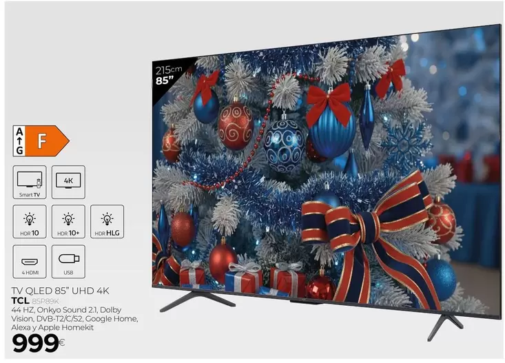 TCL - Tv Qled 85" Uhd 4k