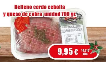 Relleno Cerdo Cebolla Y Queso De Cabra