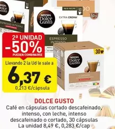Dolce Gusto - Cafe En Capsulas Cortado Descafeinado