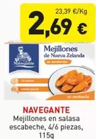 El Navegante - Mejillones En Salsa Escabeche, 4/6 