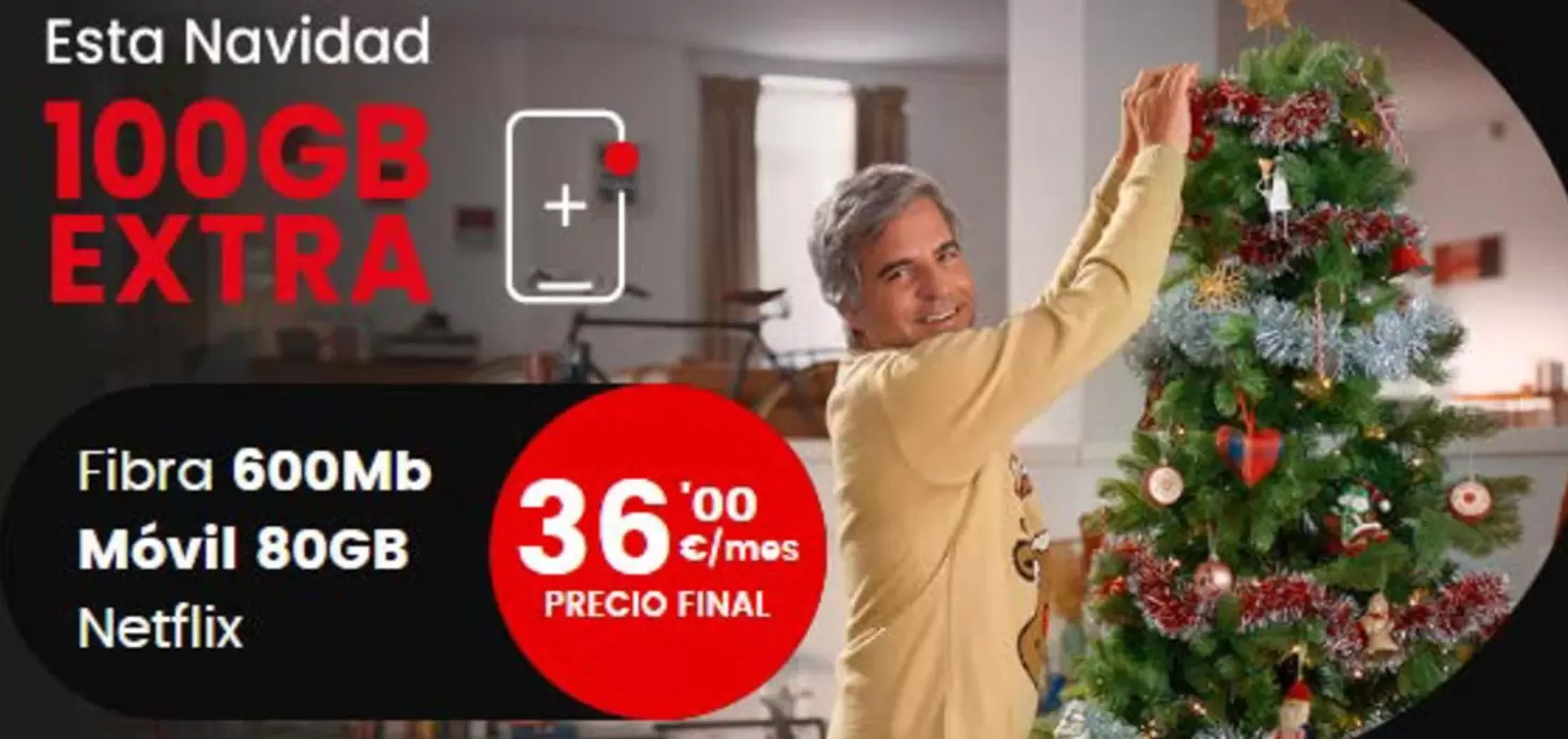 Fibra 600mb Móvil 80GB