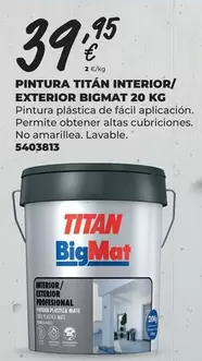 Bigmat - Pintura Titan Interior/Exterior 20 Kg
