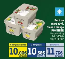 Ponthier - Pure De Maracuya, Fresa O Mango
