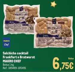 Makro Chef - Salchicha Cocktail Frankfurt O Bratwurst