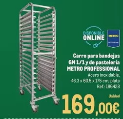 Metro Professional - Carro Para Bandejas GN 1/1 Y De Pasteleria