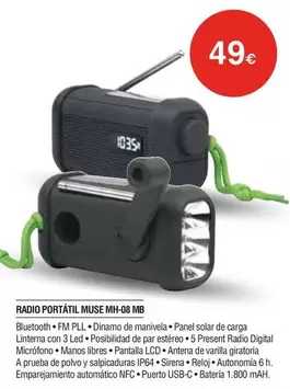 MSI - Radio Portatil Muse MH-08 MB