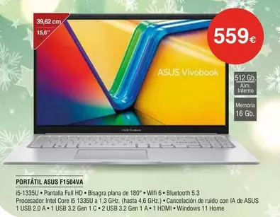 Asus - Portatil F1504va