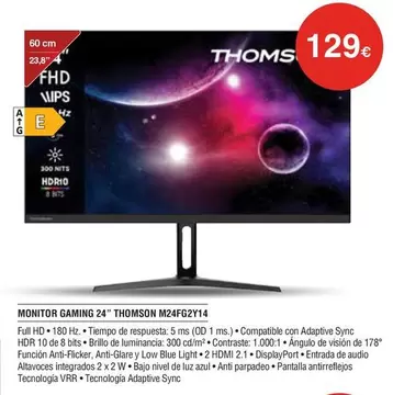 Thomson - Monitor Gaming 24" M24fg2y14