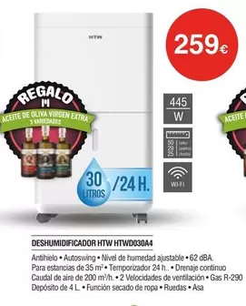 Hisense - Deshumidificador Htw Htvd30a4