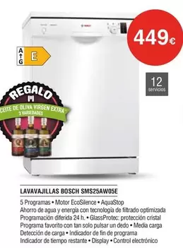 Bosch - Lavavajillas Sms25awose