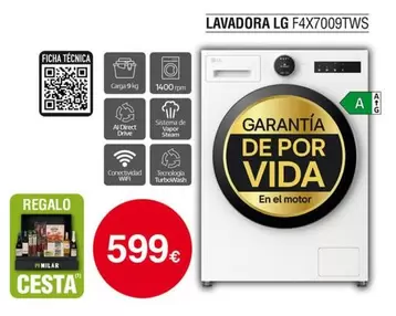 LG - Lavadora F4x7009tws