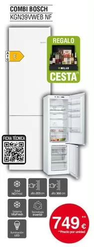 Bosch - Combi Kgn39wweb Nf