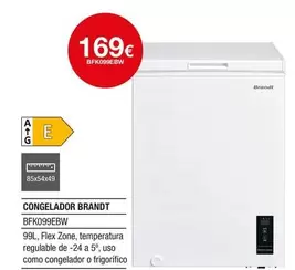 Brandt - Congelador BFK099EWW