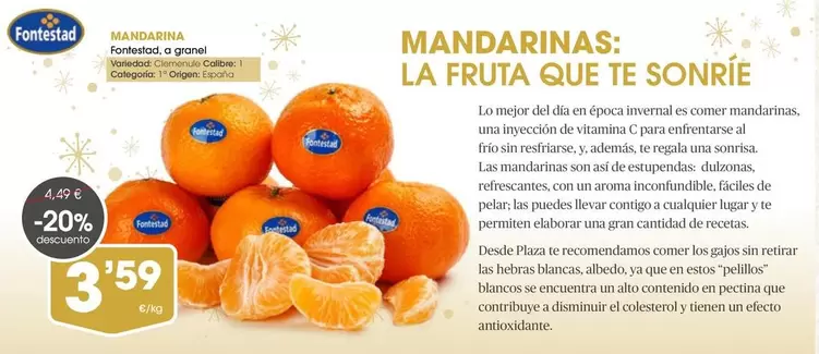 Fontestad - Mandarinas: La Fruta Que Te Sonrie