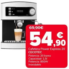 Cecotec - Cafetera Power Express 20