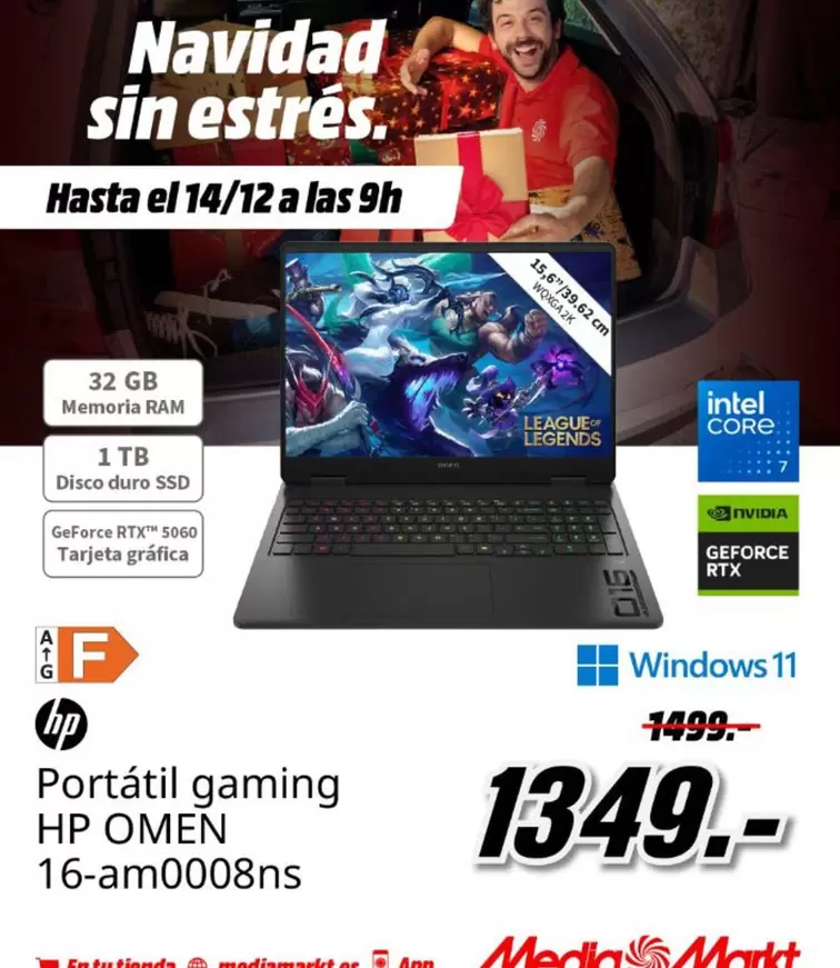HP - Portatil Gaming 16-am0008ns