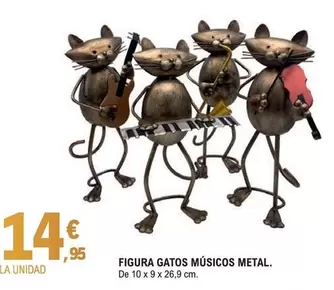 Figura Gatos Músicos Metal