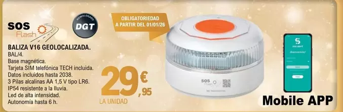 Sos Flash - Baliza V16 Geolocalizada