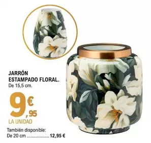 Jarrón Estampado Floral