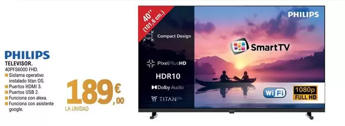 Philips - Televisor 40PFS6000 FHD