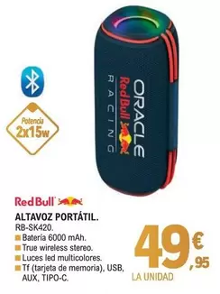 Red Bull - Altavoz Portatil RB-SK420
