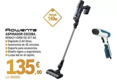 Rowenta - Aspirador Escoba RH6A21+DR6130 XF7.60
