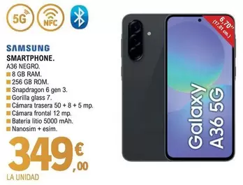 Samsung - Smartphone A36 Negro
