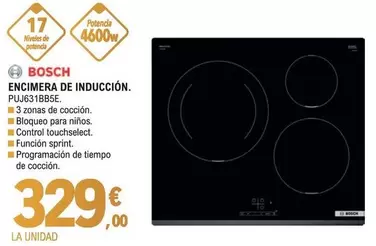 Bosch - Encimera De Inducción PUJ631BB5E