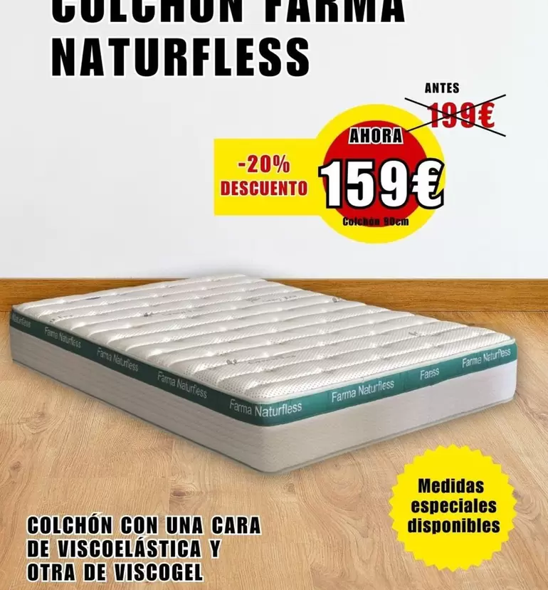 Colchon Con Una Cara De Viscoelastica Y Otra De Viscogel