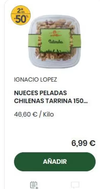 Nueces Peladas Chilenas Tarrina