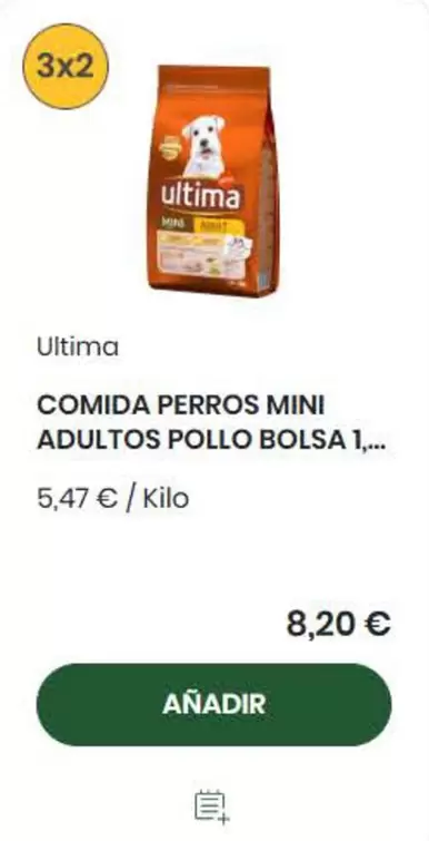 Última - Comida Perros Mini Adultos Pollo Bolsa