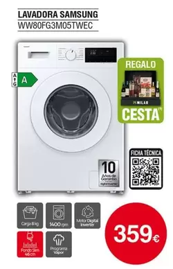 Samsung - LAVADORA WW80FG3M05TWEC