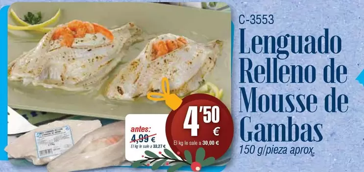 Lenguado Relleno De Mousse De Gambas