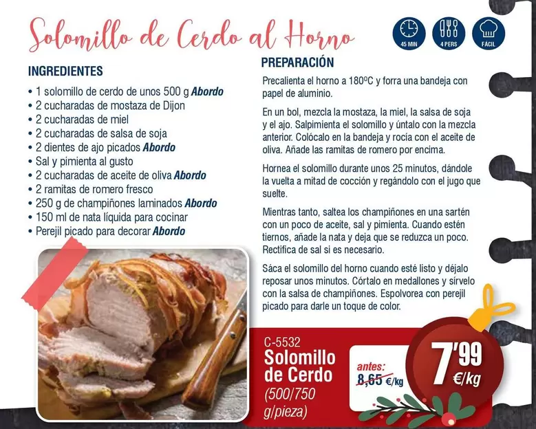 abordo - Solomillo De Cerdo