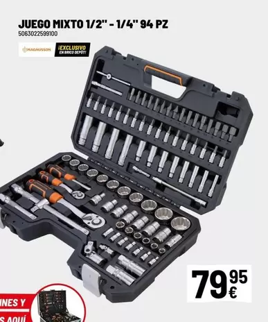 Magnusson - Juego Mixto 1/2" -1/4" 94 Pz