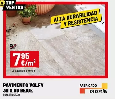 Pavimento Volfy 30 X 60 Beige