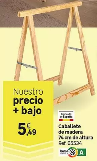 home - Caballete De Madera 74 Cm De Altura