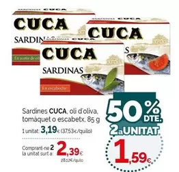 Cuca - Sardines Oli D'oliva, Tomàquet O Escabetx