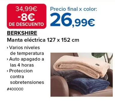 Manta Electrica 127 X 152 Cm