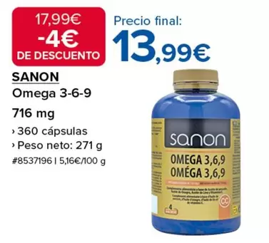 Sanon - Omega 3-6-9 716 Mg