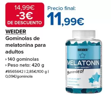 Weider - Gominolas De Melatonina Para Adultos