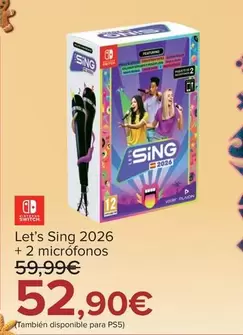 Nintendo SWITCH - Let’s Sing 2026 + 2 Micrófonos
