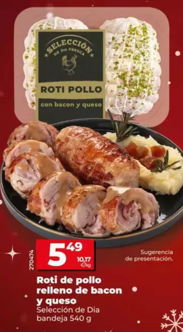 Seleccion De Dia - Roti De Pollo Relleno De Bacon Y Queso